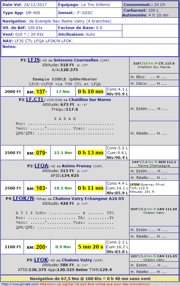 editer un log de naviation sous air nav pro